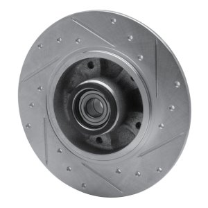 Nissan APRio Brake Rotor (1) - Front Left - R1 Concepts - Drilled & Slotted - Silver - `02-`11
